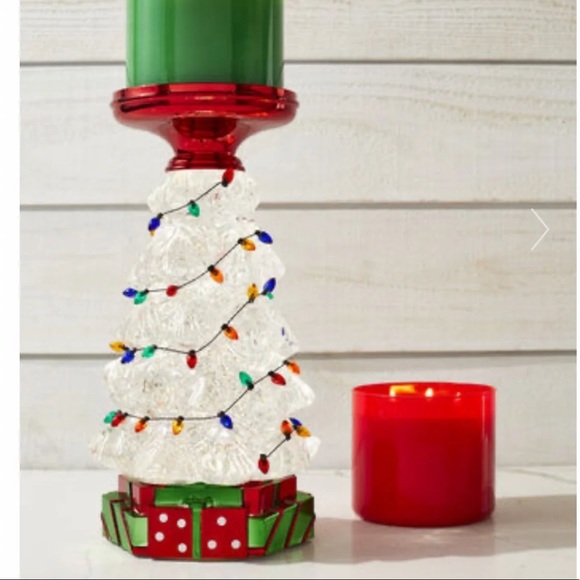 CHRISTMAS TREE WATER GLOBE PEDESTAL
3-Wick Candle Holder - Picture 7 of 14